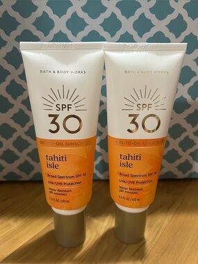 Bath & Body Works Tahiti Isle SPF 30 Sunscreen Gel-to-Oil Set